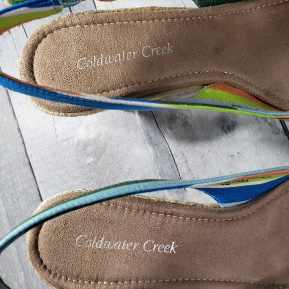 Coldwater Creek Espadrille Wedge Sandal NWOB Sz 10 - Picture 5 of 8